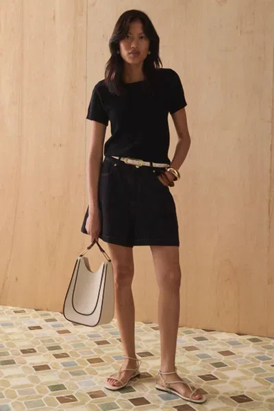 Sancia Emi Knit Tee In Black