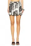 Sancia Eymara Pull On Shorts In Jondli Print In Black