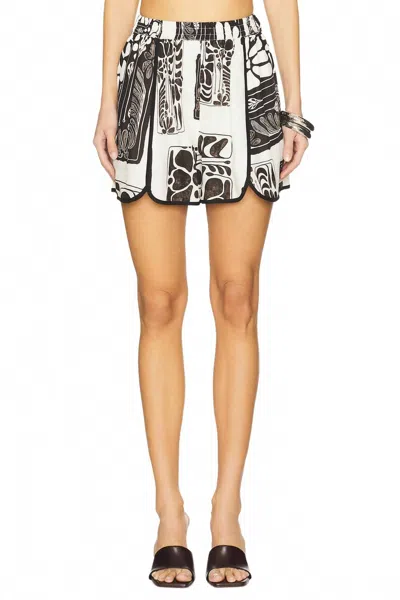 Sancia Eymara Pull On Shorts In Jondli Print In Black