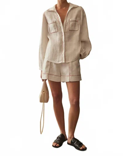 Sancia Fiora Collared Shirt In Whitehaven In Neutral