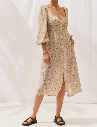 Sancia Fleur Dress In Luzianes Floral In Neutral