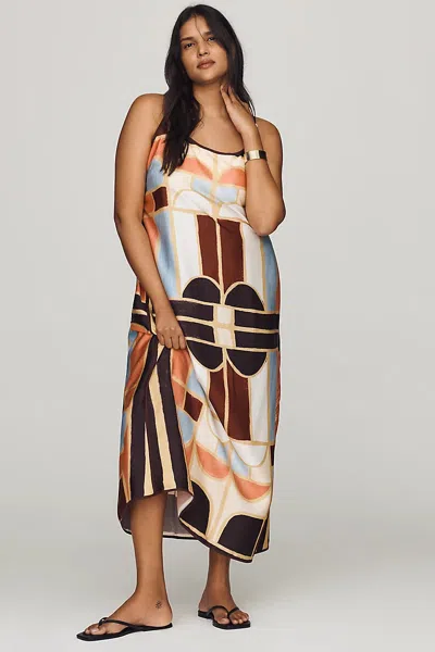 Sancia Hayes Printed Maxi Dress In Multi