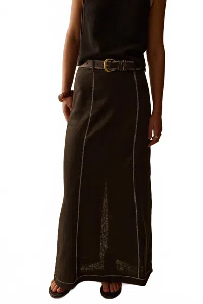 Sancia Indy Maxi Skirt In Nero In Black