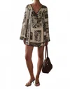 Sancia Jaron Mini Dress In Black / White In Multi