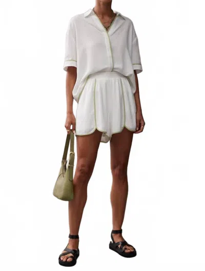 Sancia Joelle Short In Creme/pistachio In Multi