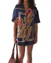 Sancia Lyon Mini Dress In Lisse Tulip In Blue