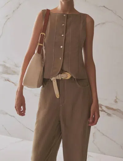 Sancia Klara Vest In Laurel Oak In Brown