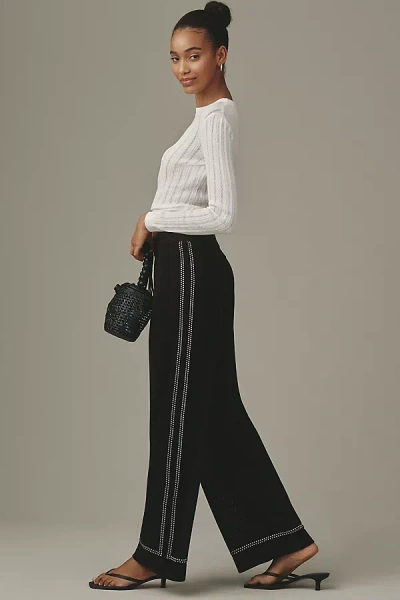Sancia Lawrence Knit Wide-leg Pants In Black
