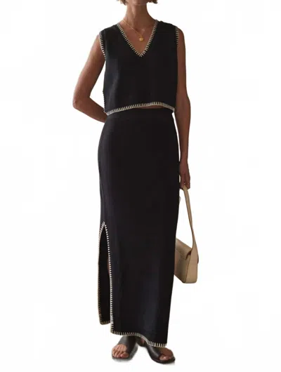 Sancia Maya Knit Skirt In Black