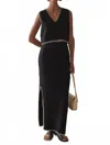 Sancia Maya Maxi Skirt In Noir In Blue