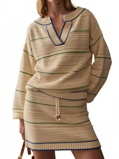 Sancia Moss Knit Sweater In Sand