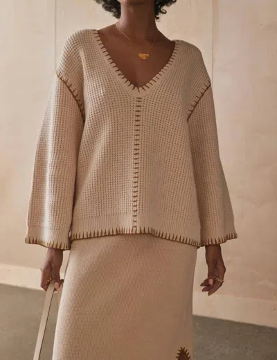 Sancia Rina Knit Jumper In Cashew In Neutral