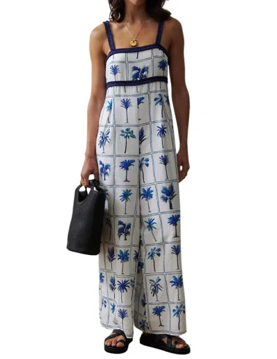 Sancia Salta Jumpsuit In Palm Print In Multi