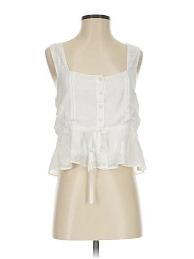 Pre-owned Sancia Sleeveless Blouse In White