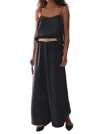 Sancia Tansy Relaxed Wide Leg Pants In Eclipse In Black
