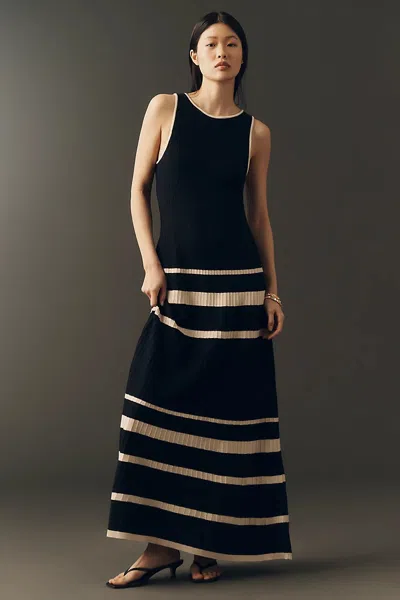 Sancia Tavira Knit Midi Dress In Black