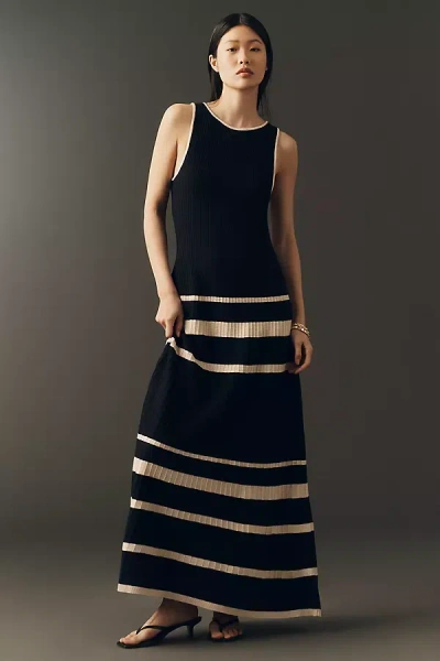 Sancia Tavira Knit Midi Dress In Blue