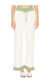 Sancia The Cielo Knit Pants In Créme Pistachio