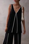 Sancia The Esila Top In Almond In Black