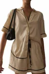 Sancia The Laine Shirt In Pearl In Neutral