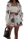 Sancia The Rue Shorts In Valencia Print In White