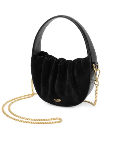 Sancia The Velenje Half Moon Bag In Black