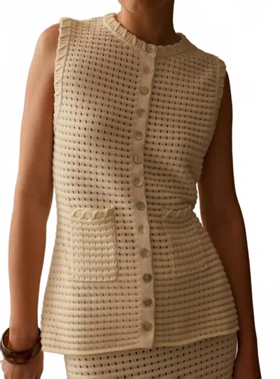 Sancia Thea Knit Vest In Dove In Grey