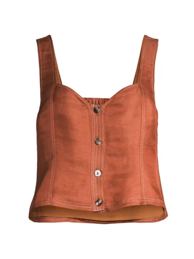 Sancia Women's Nora Button-front Tank In Sienna