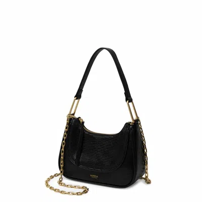 Sancia Women's The Loja Shoulder Bag In Black Lizard