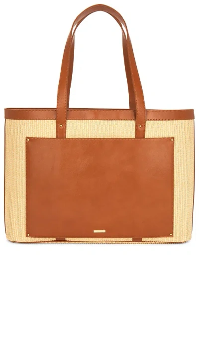 Sancia X Revolve The Udine Raffia Tote In Brown