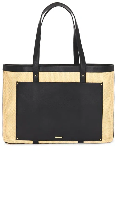 Sancia X Revolve The Udine Raffia Tote In Black