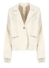 Sanctamuerte Ivory Cotton Blend Jacket