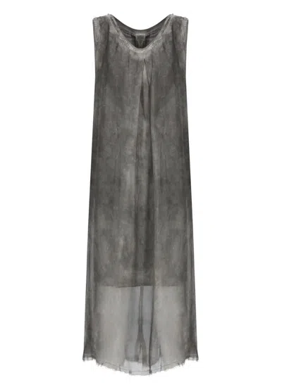 Sanctamuerte Grey Viscose And Silk Dress