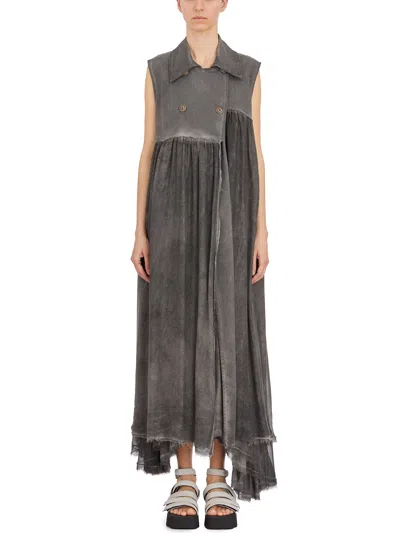 Sanctamuerte Gilet Lungo Combinato In Gray