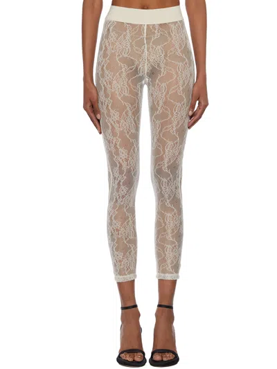 Sanctamuerte Lace Leggings In Neutral