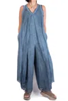 Sanctamuerte Layered Jumpsuit In Blue In Blue