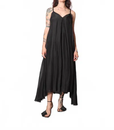 Sanctamuerte Maxi Slip Dress In Black