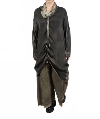 Sanctamuerte Tunic Dress In Olive In Green