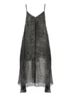 Sanctamuerte Grey Viscose And Silk Dress