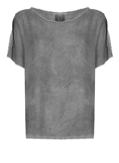Sanctamuerte Viscose T-shirt In Gray
