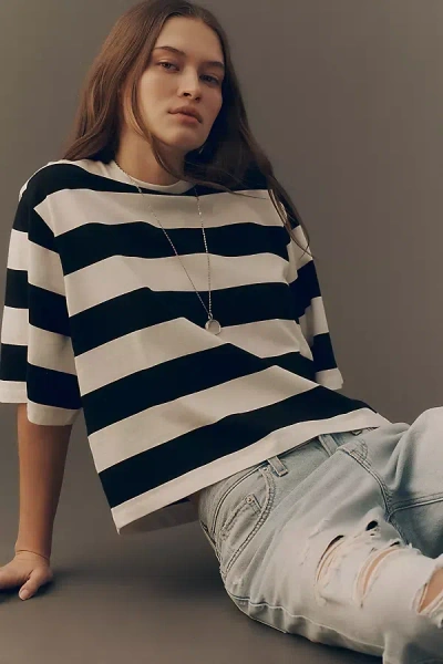 Sanctuary 100% Cotton Belle Boxy Tee In Black