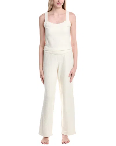 Sanctuary 2pc Crop Tank & Pant Pajama Set In Neutral