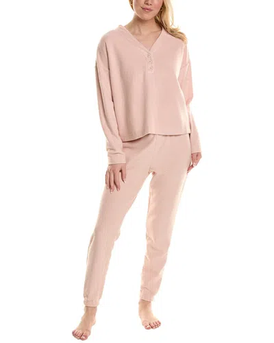 Sanctuary 2pc Henley & Jogger Pant Set In Pink