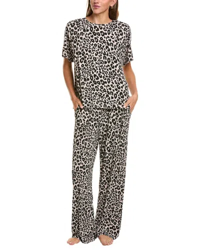 Sanctuary 2pc Long Pajama Set In Animal Print