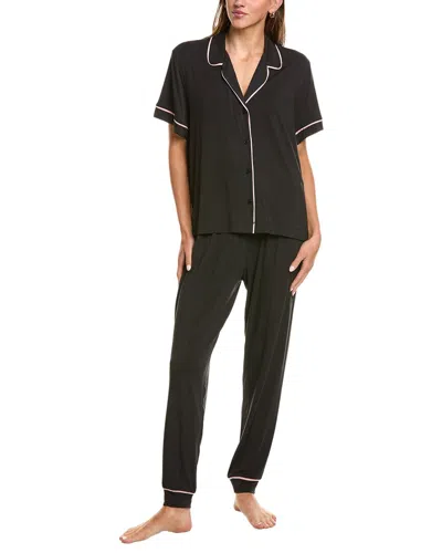 Sanctuary 2pc Notch Top & Jogger Set In Black