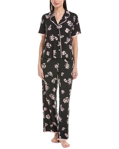 Sanctuary 2pc Notch Top & Pant Set In Black