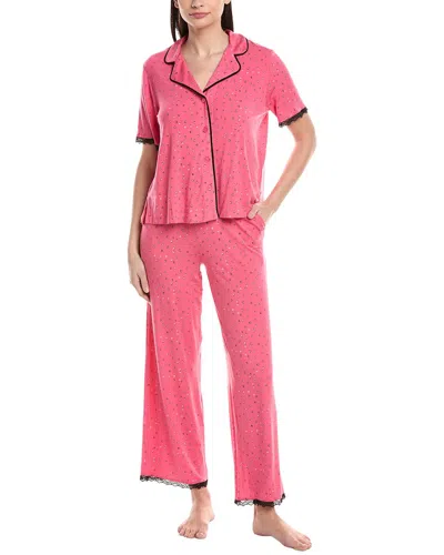 Sanctuary 2pc Notch Top & Pant Set In Pink