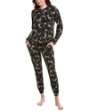 Sanctuary Women's Printed Long-sleeve Jogger Pajama Set In Black