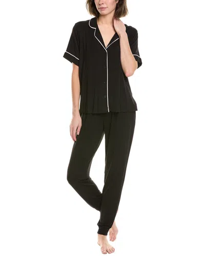 Sanctuary 2pc Sleepshirt & Jogger Set In Black
