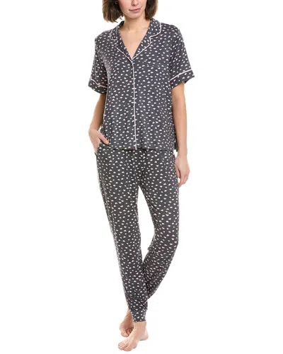 Sanctuary 2pc Sleepshirt & Jogger Set In Black